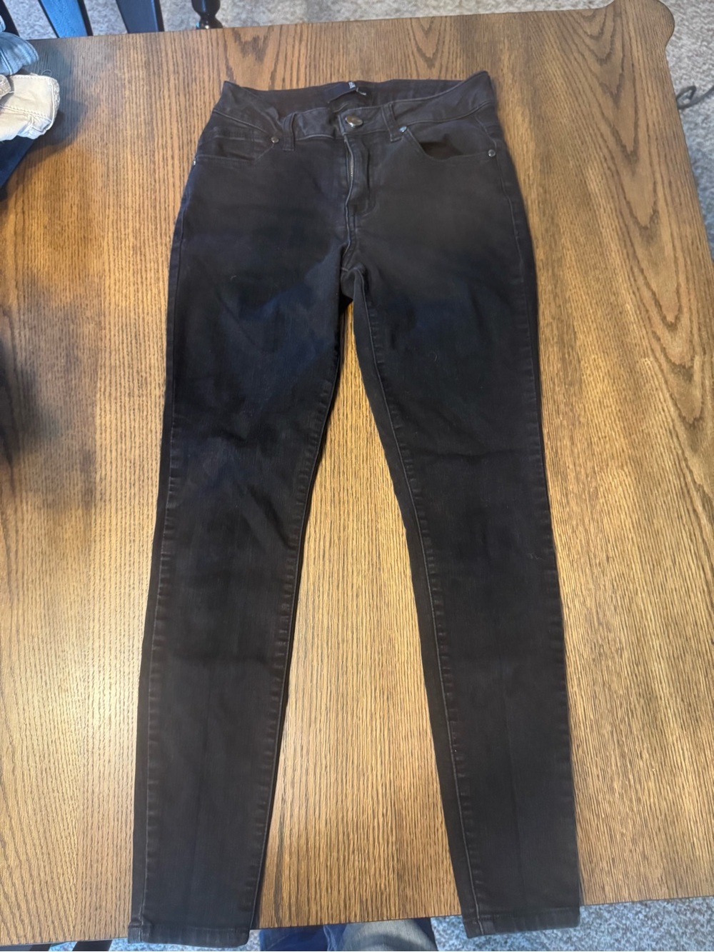 1822 Denim Black Skinny High-Rise Jeans